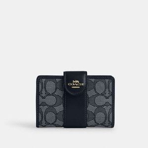 Medium Corner Zip Wallet In Signature Jacquard